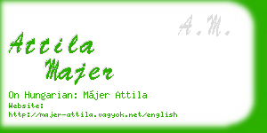 attila majer business card
